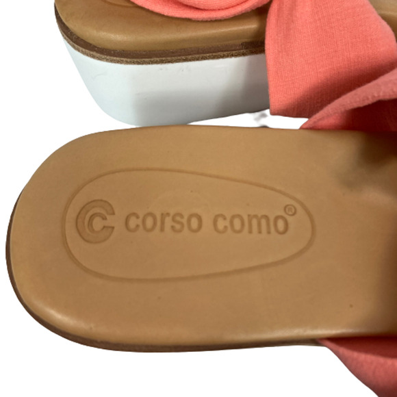 Corso Como Sandals Blayke Womens Sz 8.5 Coral‎ Leather Ankle Strap - Picture 7 of 8